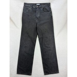 Boyish Jeans Women's 28 Black The Ziggy‎ Relaxed Straight Cotton Denim Pants